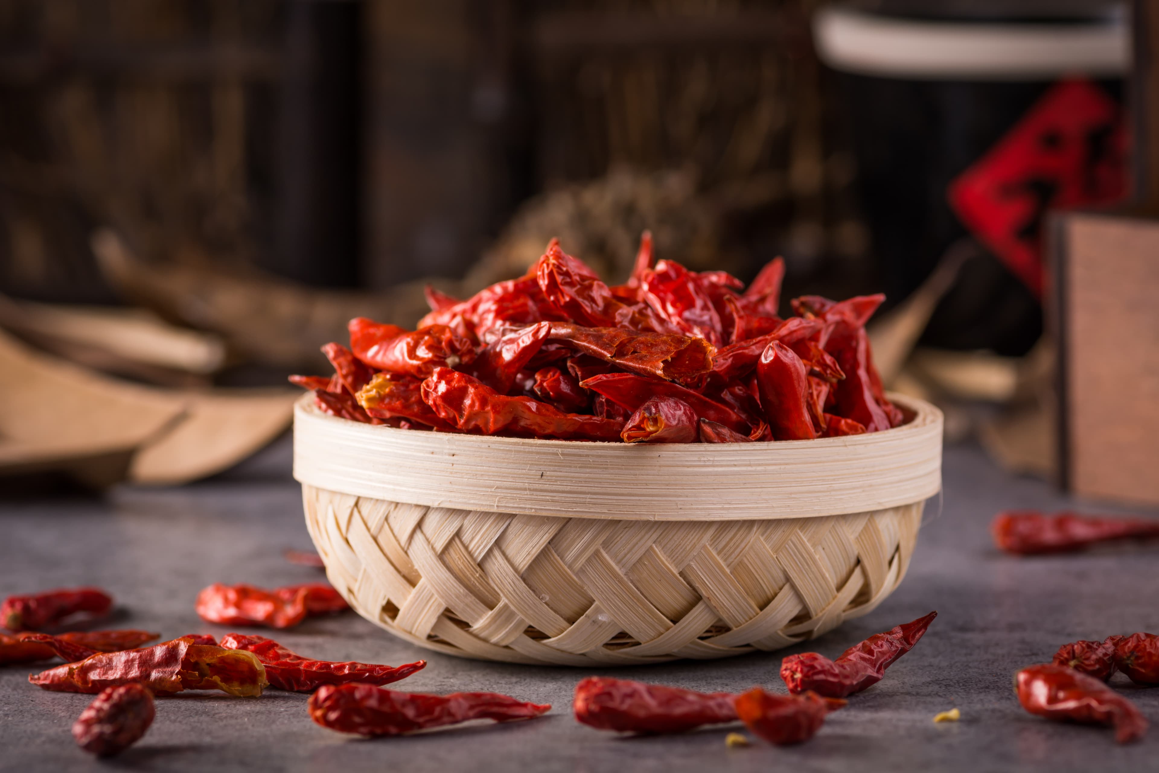 Red Chillies Drying